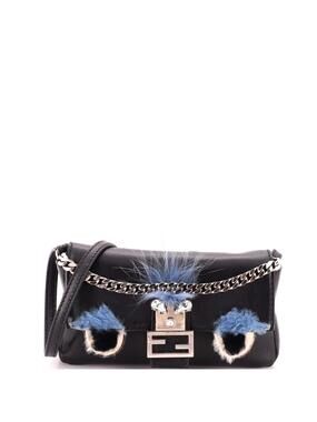 Fendi Monster Baguette Leather And Fur #365598F67B